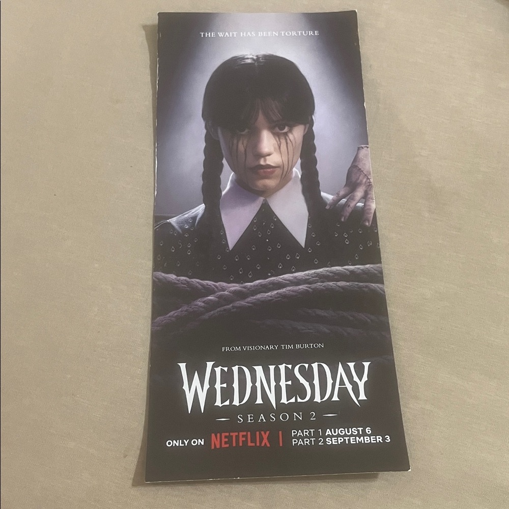 Wednesday Season 2 Premiere Ticket & Popcorn box 8/5/25 Jenna Ortega Tim Burton - Picture 3 of 8